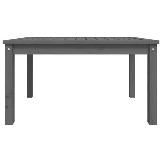 Pwshymi-Table de jardin gris 82,5x50,5x45 cm bois massif de pin-F140