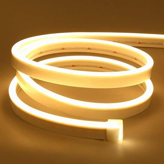 CLE LED Neon Flex Schlauch 2m – Warmweiß 3000K, IP54, Schneidbar, Für Innen & Außen