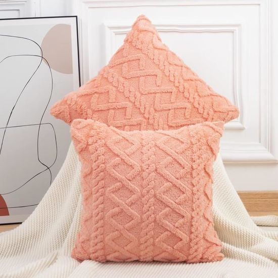 Housse De Coussin Velours Noël 40x40 Cm - Motif Arbre Et Flocon Rouge, Luxe Doux Pour Canapé
