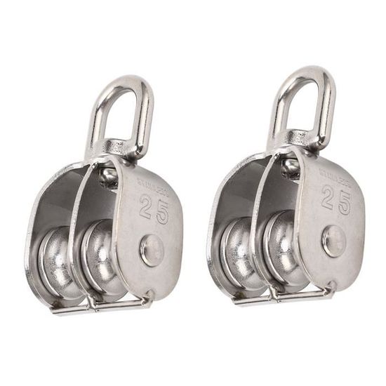 Poulie Marine 32mm En Acier Inoxydable 316 - Pour Corde Jusqu'à 10mm, œil Pivotant