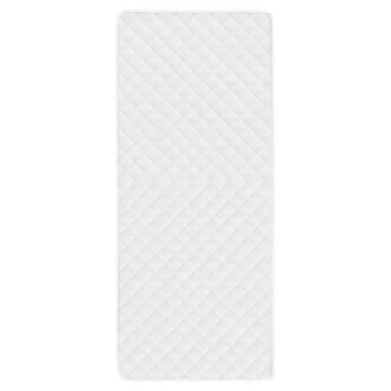 FAE Couvre-matelas matelassé avec un rembourrage de 300 g/m² microfibre en polyester Blanc 90x200 cm Lourd