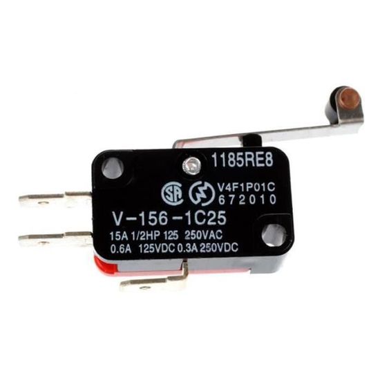 35 Micro-interrupteurs Fin Course - Levier Galet Rouge 250V/5A SPDT Pour Automatisme & Électronique