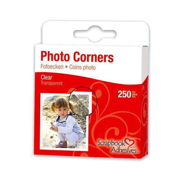 TOGA Scrapbook Adhesives® by 3 L Set de 250 coins photos en plastique transparent autocollant