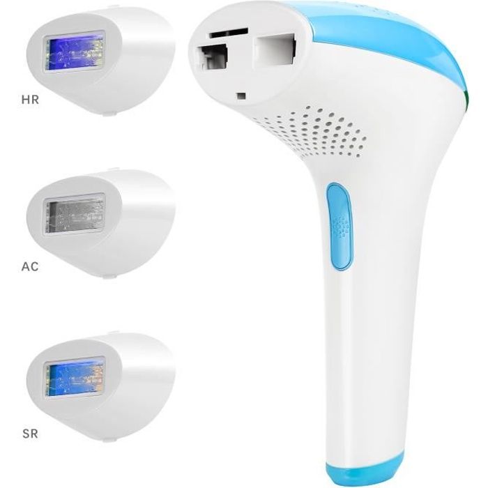 Epilateur Lumière Pulsée Epilateur Définitif IPL Epilation 1 500 000 Flashes Corps Visage Maillot Aisselles Bleu