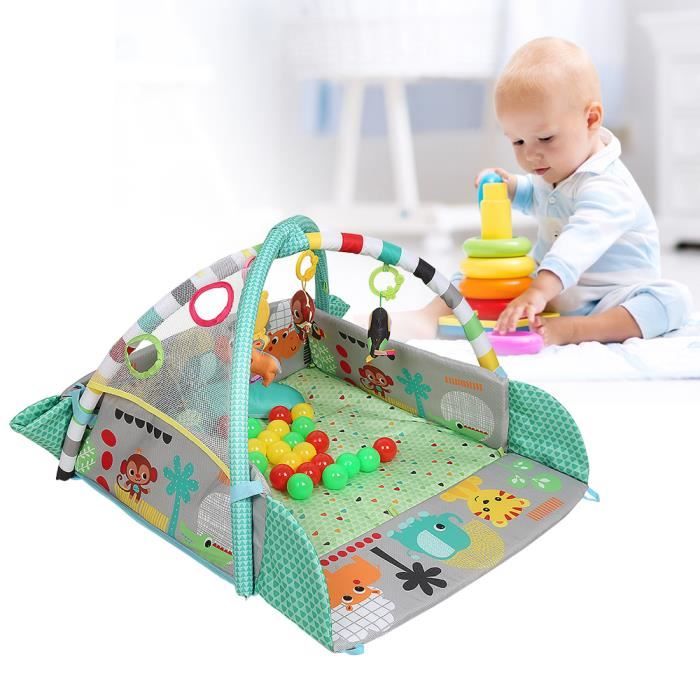 YOU. Tapis d'Eveil évolutif multifonction 5-en-1 Bright Starts - jouets musical 30 balles incluses - vert