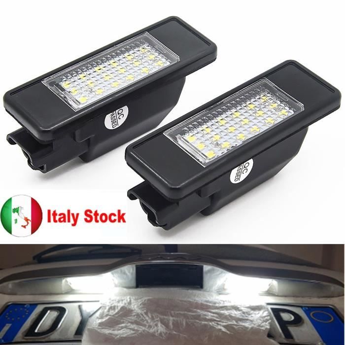 Voiture Arrière 18 LED SMD Plaque D'immatriculation Lampe 6000K Pour Peugeot 106 207 307 308 Pour CITROEN C3 C4 C5 C6 C8