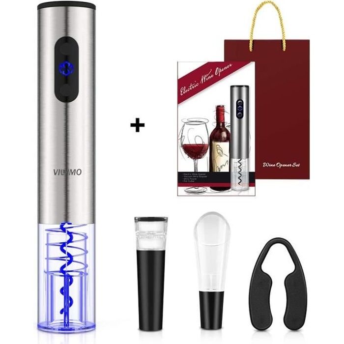 VILIMO Tire Bouchon Electrique Rechargeable Ouvre Bouteille Electrique,Ensembles d'accessoires pour Vin,Tire Bouchons de Vin, Boucho