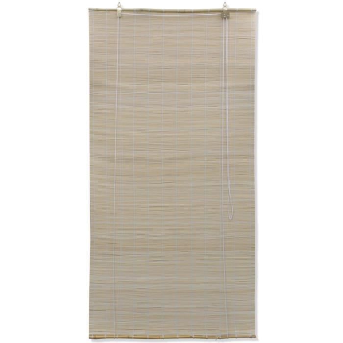 Magnifique Store enrouleur bambou naturel 120 x 220 cm