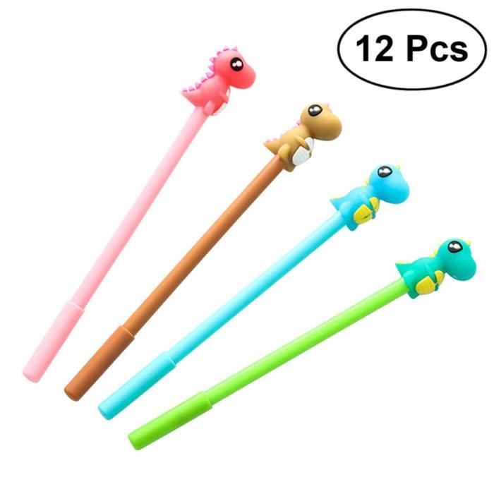 12 Pcs Dinosaure Gel Encre Stylo 0.5mm À Bille Papeterie Bureau Fournitures Scolaires STYLO - PARURE DE STYLO - RECHARGE