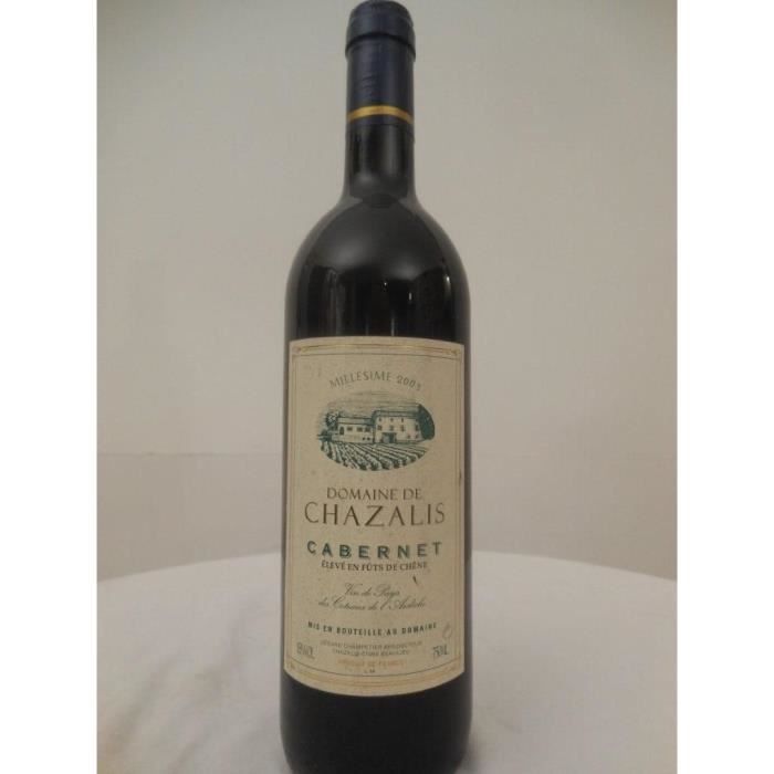 VDP des coteaux de l'ardèche domaine de chazalis cabernet rouge 2003 - côtes du rhône france