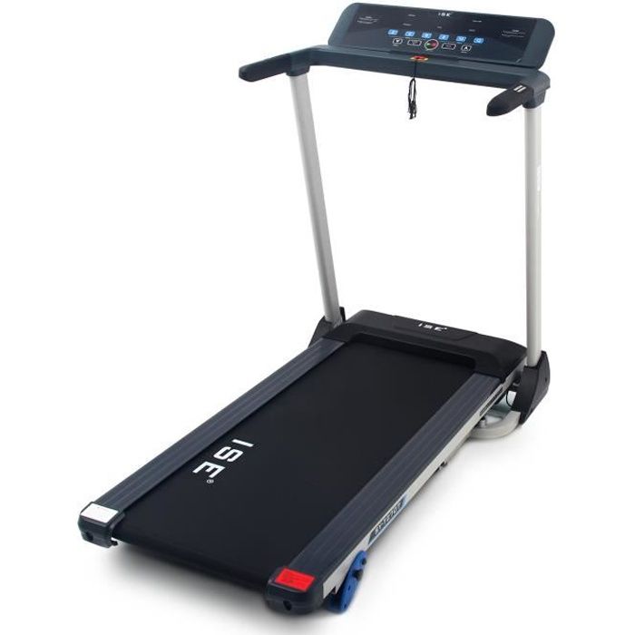ISE Tapis de course pliable-Mixte 14km/h-25 programmes-manuel incline-Tapis de Marche avec Roues de Transport et verin hydraulique