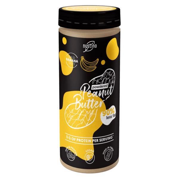 Nustino Beurre de cacahuète en poudre | Nustino Banana avec banane lyophilisée | 90 % moins de gras