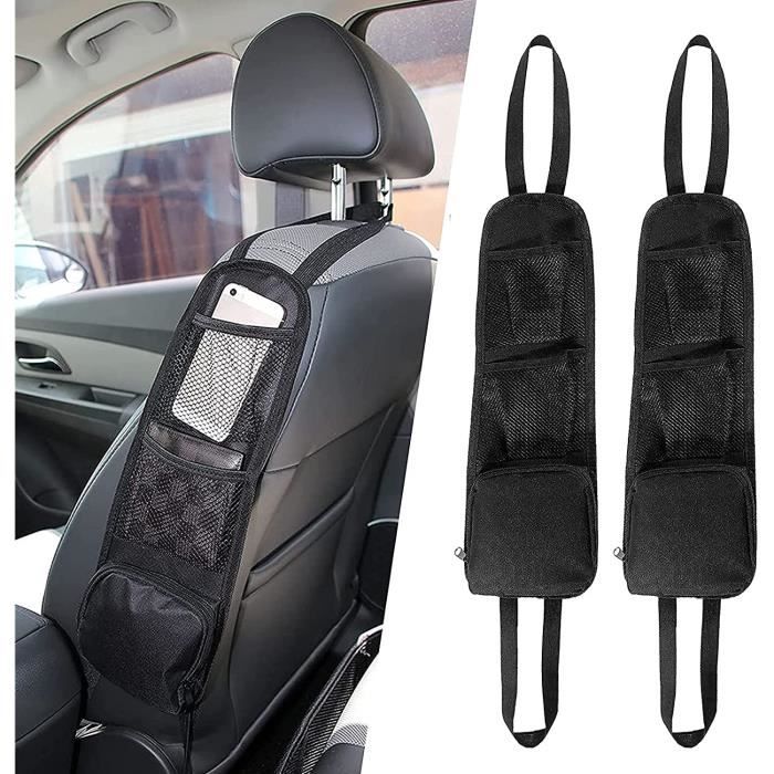 2 Pack Filet Organisateur Voiture, Filet de Rangement de Coffre Filet Rangement Voiture Poches Latérales du Siège Auto.