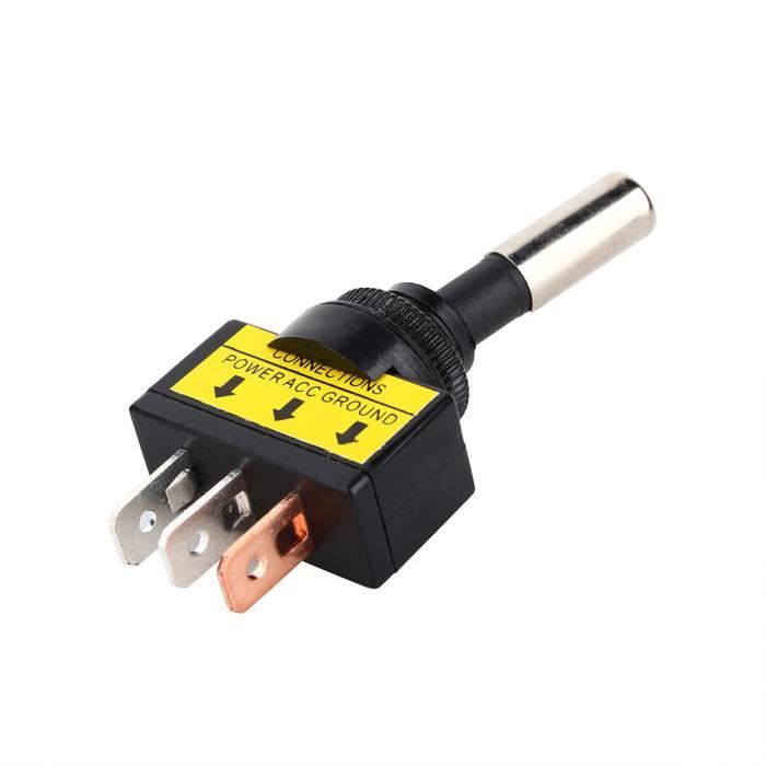 ESTINK Kit d'interrupteur à bascule 12V 20A voiture auto bleu LED interrupteur à bascule à bascule 3Pin SPST ON / OFF