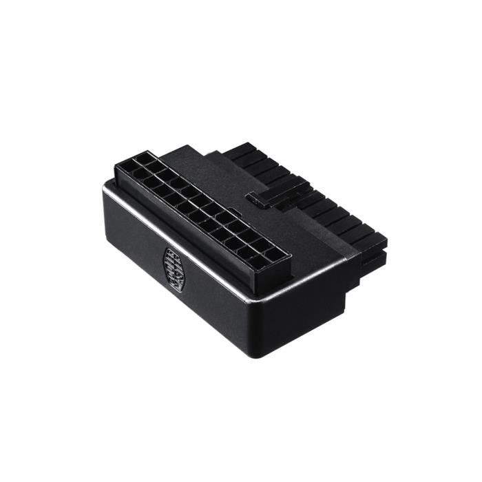 Cooler Master - Adaptateur ATX 24 broches - Branchement câble d'alimentation à 90 degrés - avec condensateur