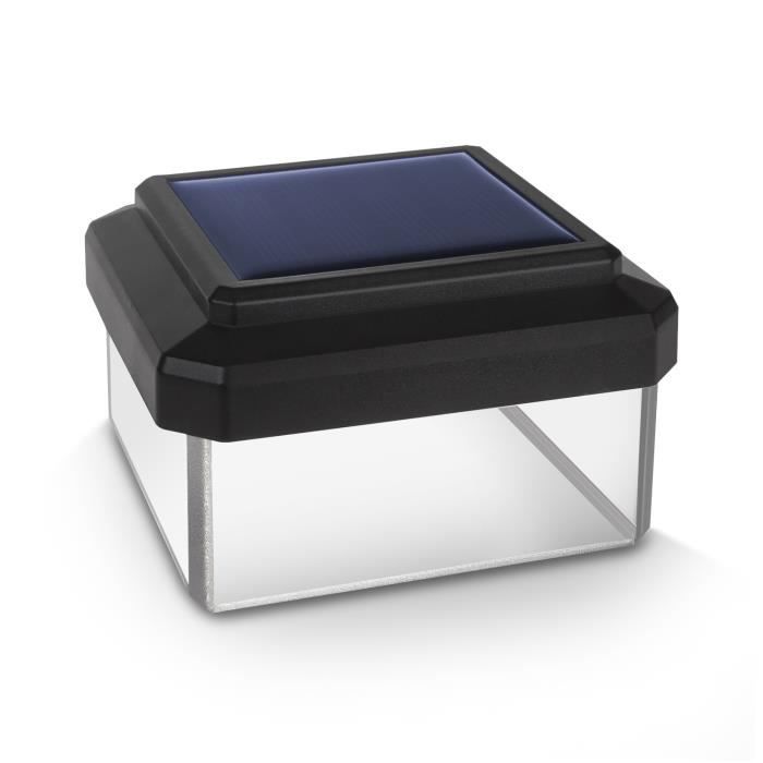 Lampe solaire de poteau de jardin universel 61x41x45 mm