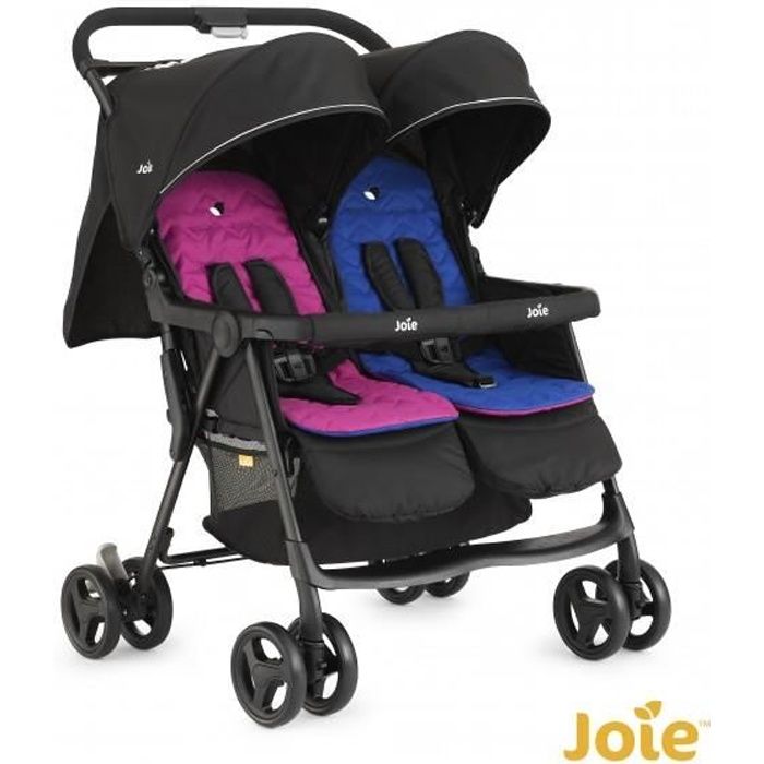 Poussette double Joie Aire double Rose & Bleu