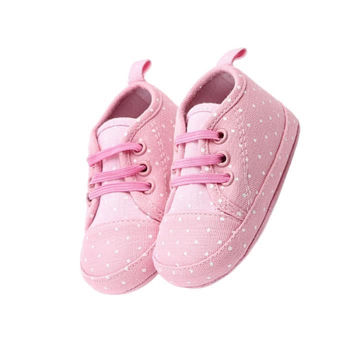 1 paire de chaussures de bébé élastiques de marche antidérapantes semelle souple plancher enfants pour nouveau-né Toldder BASKET