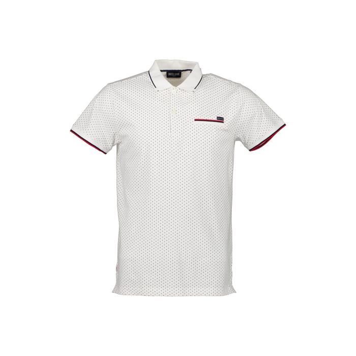 DEELUXE Polo manches courtes à pois SLICE White