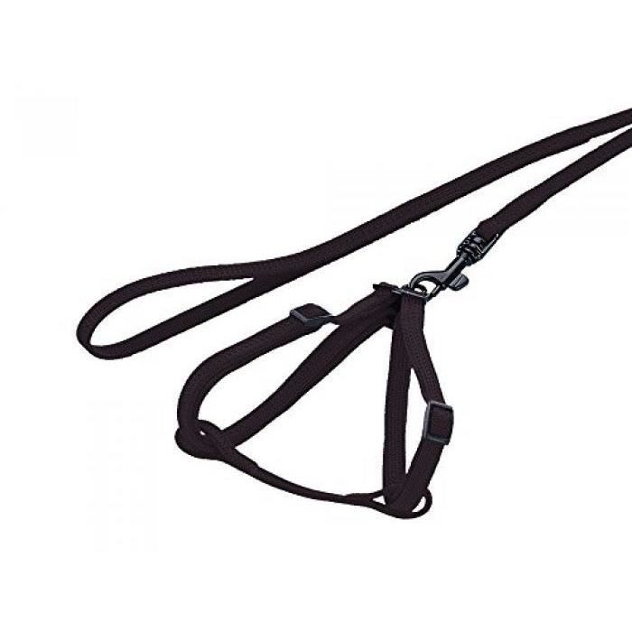 NOBBY ENSEMBLE DE LAISSE ET HARNAIS POUR FURET/RAT NOIR 1 M