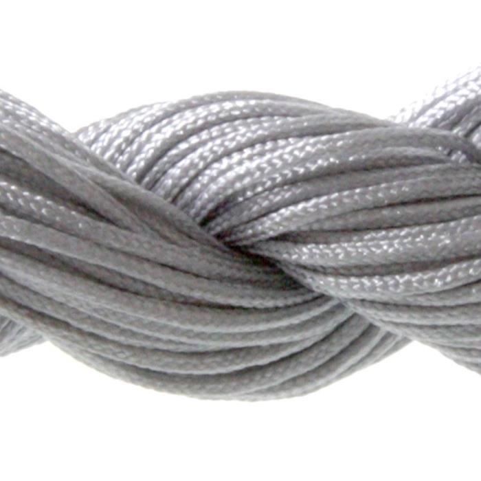Fil Shamballa en Nylon 1 (mm), 30 (m) Gris