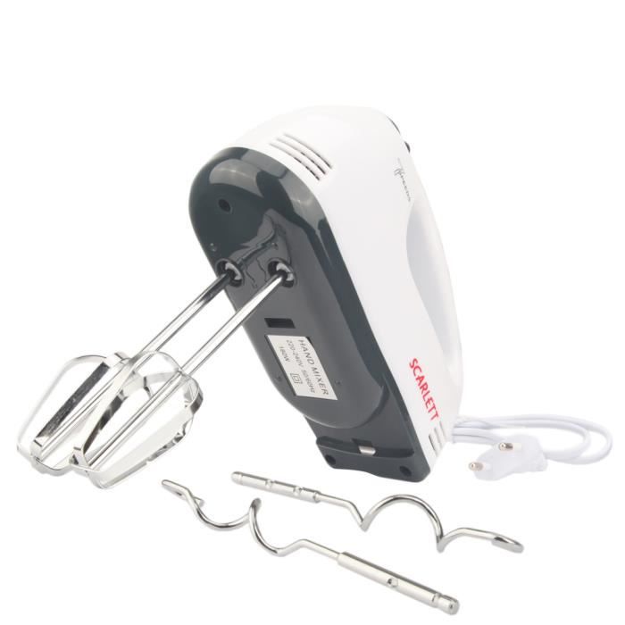 Fouet de Cuisine Électrique avec Double Têtes plus Efficace Emulsionneur de Lait Mousseur à Lait Mélangeur Batteur Mixeur
