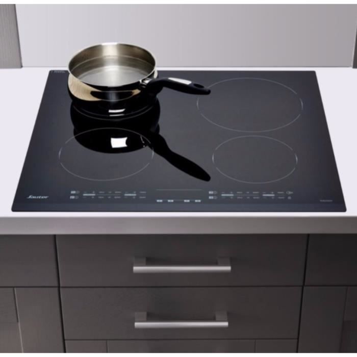 SAUTER - Table de cuisson à induction 60cm 4 foyers 7200w noir - SPI6466B