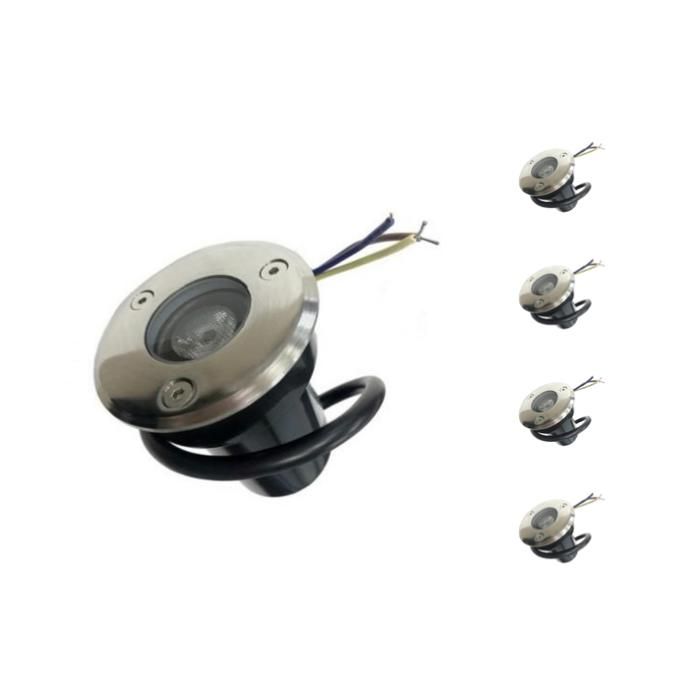 Spot Extérieur Encastrable LED IP65 220V Sol 3W 45° (Pack de 5) - Blanc Froid 6000K - 8000K