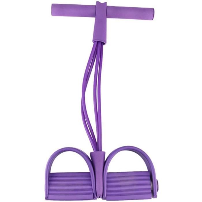 Corde Printemps Pied Tondeuse ÉQuipement Exercice Fitness Bodybuilding Sport PéDale Yoga RéSistance Bande Violet