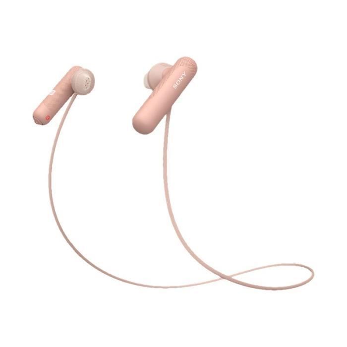 Sony WI-SP500 Écouteurs avec micro intra-auriculaire Bluetooth sans fil NFC* rose