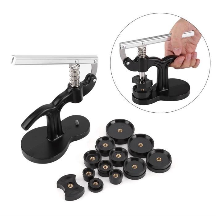 ZJCHAO Pince Presse Installer Boîtier Fond Outil de Réparation Pr Montre - Noir