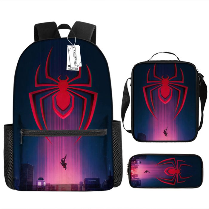 Welsauber Ensemble Scolaire 3 En 1 Sac à Dos + Boîte Repas + Trousse - Cartable Imperméable Filles Garçons Primaire Collège