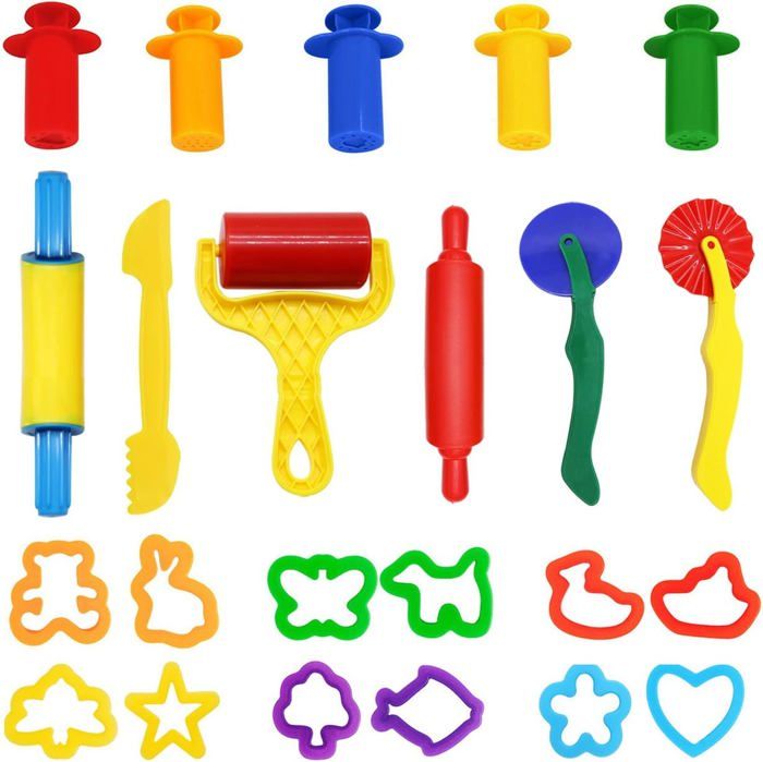 Kit De 9 Outils De Pâte à Modeler GXGM – Colorés, Résistants – Pour Argile Et Play-Doh – Motricité Fine – Dès 3 Ans
