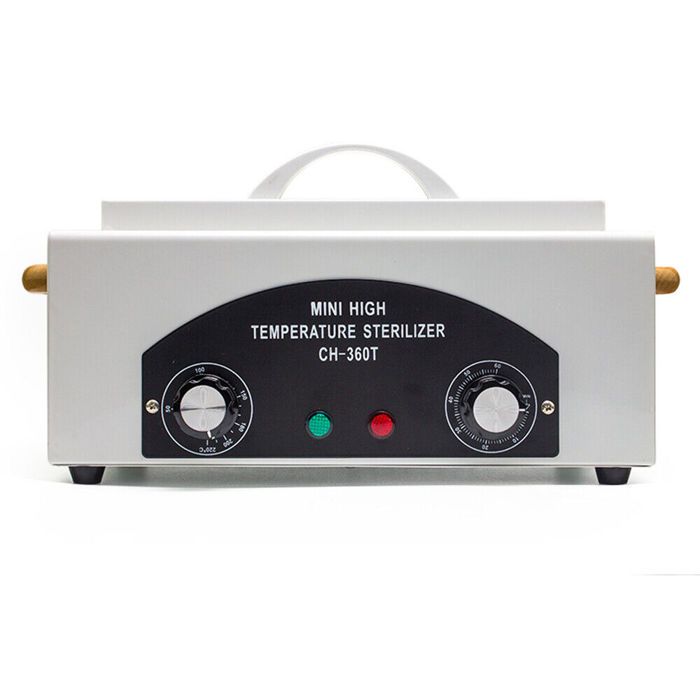 Stérilisateur à Air Chaud 300W 2L Pour Matériel Onglerie Et Coiffure - Température 50-220°C - Minuterie 0-60 Min