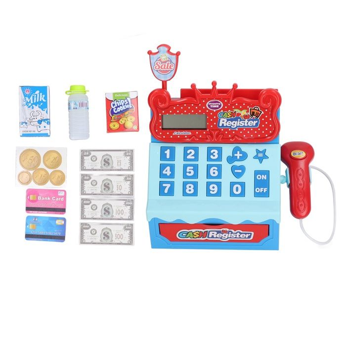 Caisse Enregistreuse Jouet Avec Scanner, Son, Calculette Et Accessoires – Dès 3 Ans – Jeu De Rôle Supermarché