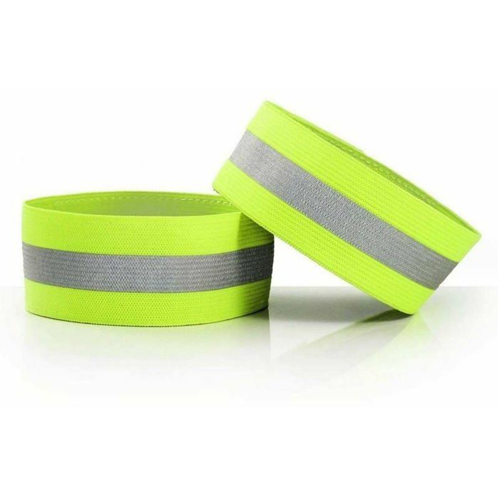 Lot de 2 bandes réfléchissantes haute visibilité pour le cyclisme bras de course poignets bracelets de cheville sangles de