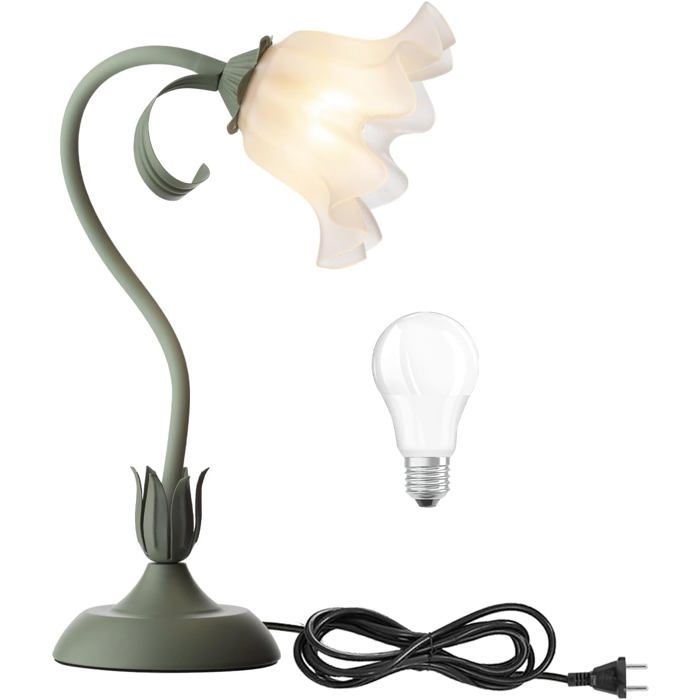 Lampe De Bureau Fleur Modernes Lampe De Lecture De Table Abat-jour En Acrylique DIY Rotative Pour Les Chambres Salle DéTude