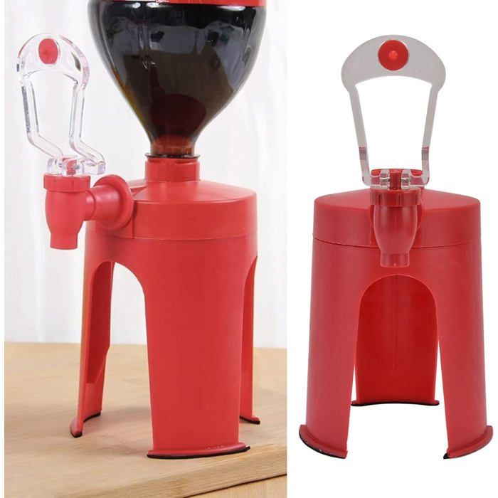 Distributeur De Soda Pour Bouteille Inversée – Idéal Pour Fêtes, Maison, Bar, Rouge