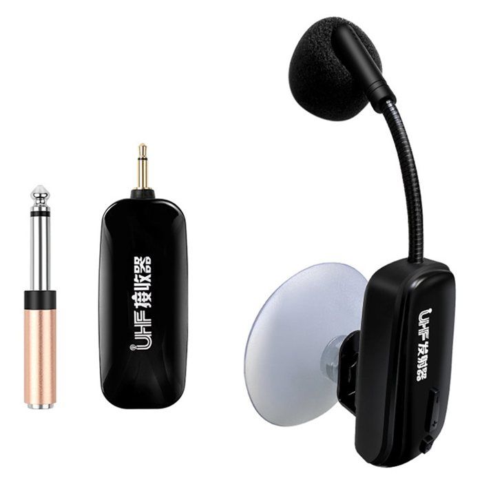 Système de microphone sans fil pour saxophone et instrument en laiton