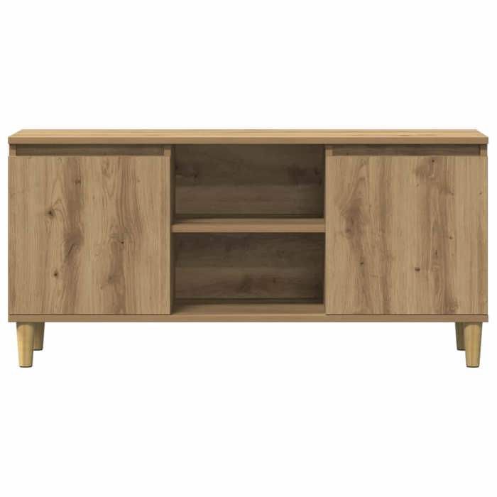 SALE Janvier MODERNE Cabinet TV - MGH - MEUBLE TV/HIFI - Avec rangement - chêne artisanal 102x35x50 cm - Bois dingénierie TT1820