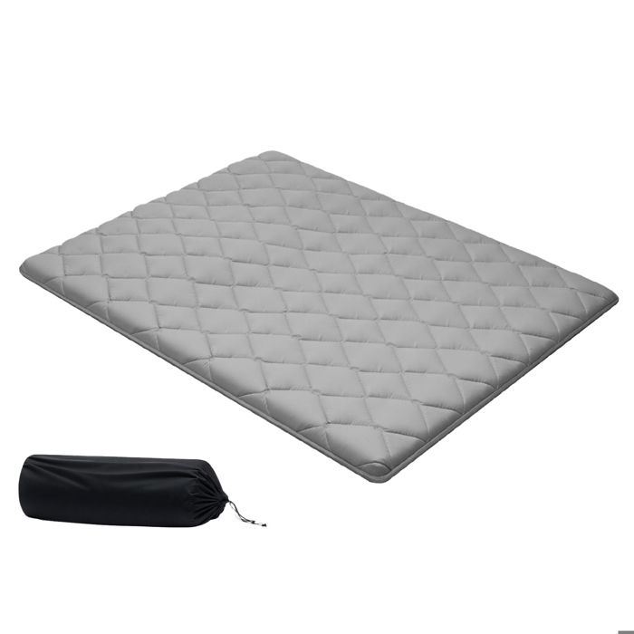 Matelas futon - DUOKU - KZ-008 - Queen 203x152x6 cm - Gris - 9 couches mémoire