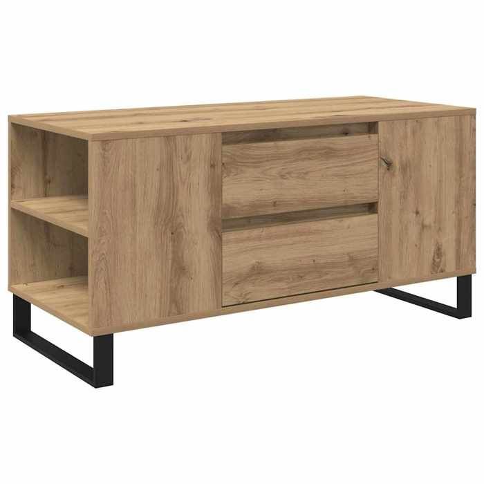 En solde Table basse de salon (1 pc) - UU - Petit Table dappoint - Chêne artisanal 102x44 5x50 cm L7783