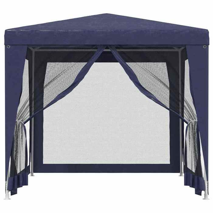 SOLO Tente de fête Pliable - SWEETY®Tente/Barnum Anti-UV - pour jardin - avec 4 parois latérales en maille Bleu 25x25 4144