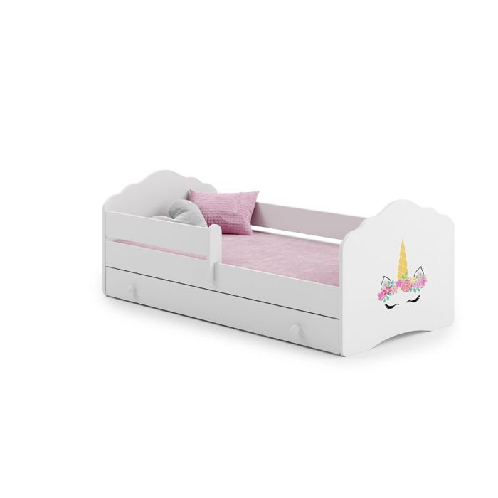 Lit enfant - Nala - 160 x 80 cm - avec tiroir et matelas - Jaune