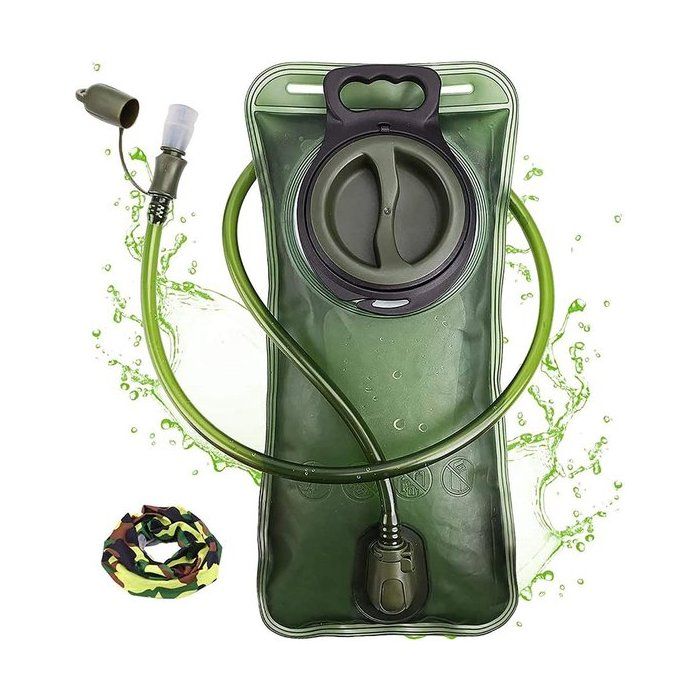 Poche à eau étanche - Belle commode - Capacité 2 L - Sans BPA - Qualité militaire - Large ouverture - Valve darrêt