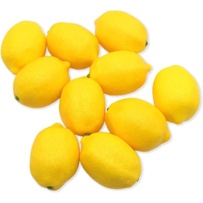 10 Citrons Artificiels Réalistes - Fruits Factices
