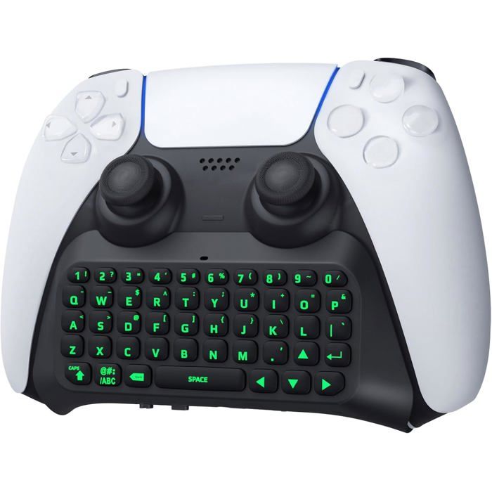 Clavier Rétroéclairé Vert Pour Manette Ps5 Noir Clavier Mini Bluetooth Sans Fil Pour Ps5 Haut-Parleur Intégré Et Pr Audio 3 5