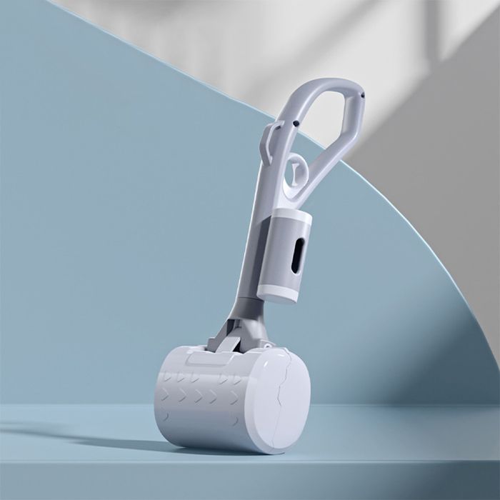 Ramasse-crottes portable pour chien - Gris