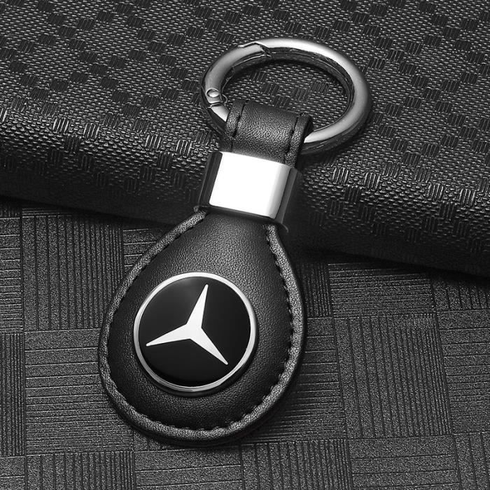 Étui clé en cuir Noir Mercedes-Benz Clés 8e gén