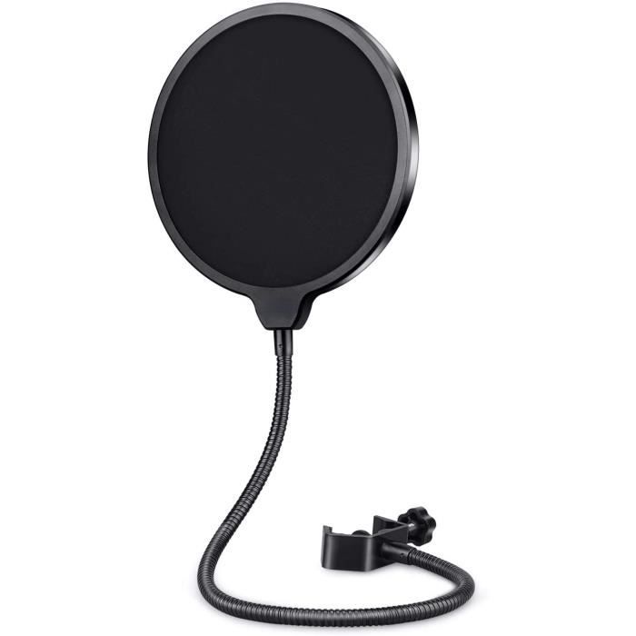 2 Filtres Anti-pop Micro Avec écran Double Couche - Col Cygne 360° Et Pince Universelle Pour Enregistrement